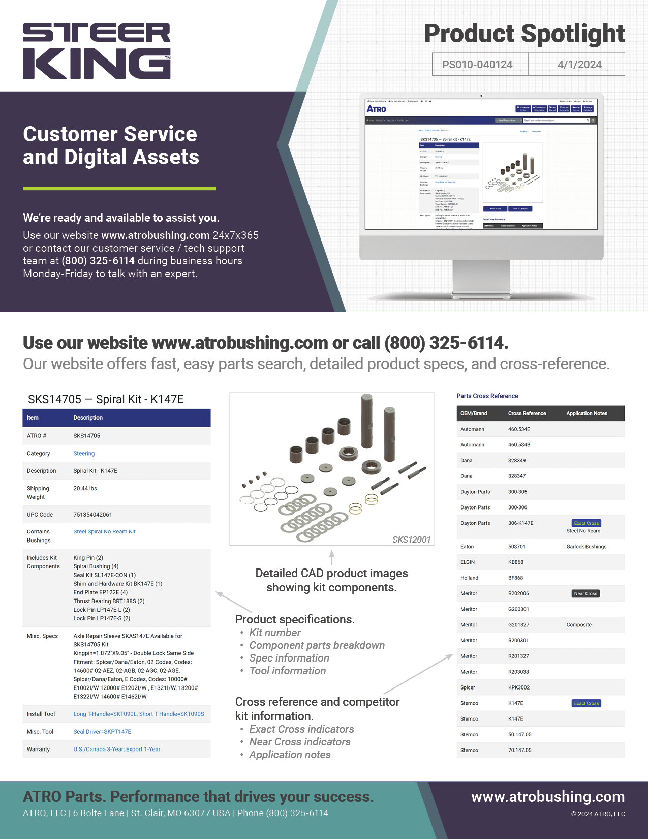 PS010-040124 Steer King Customer Service and Digital Assets