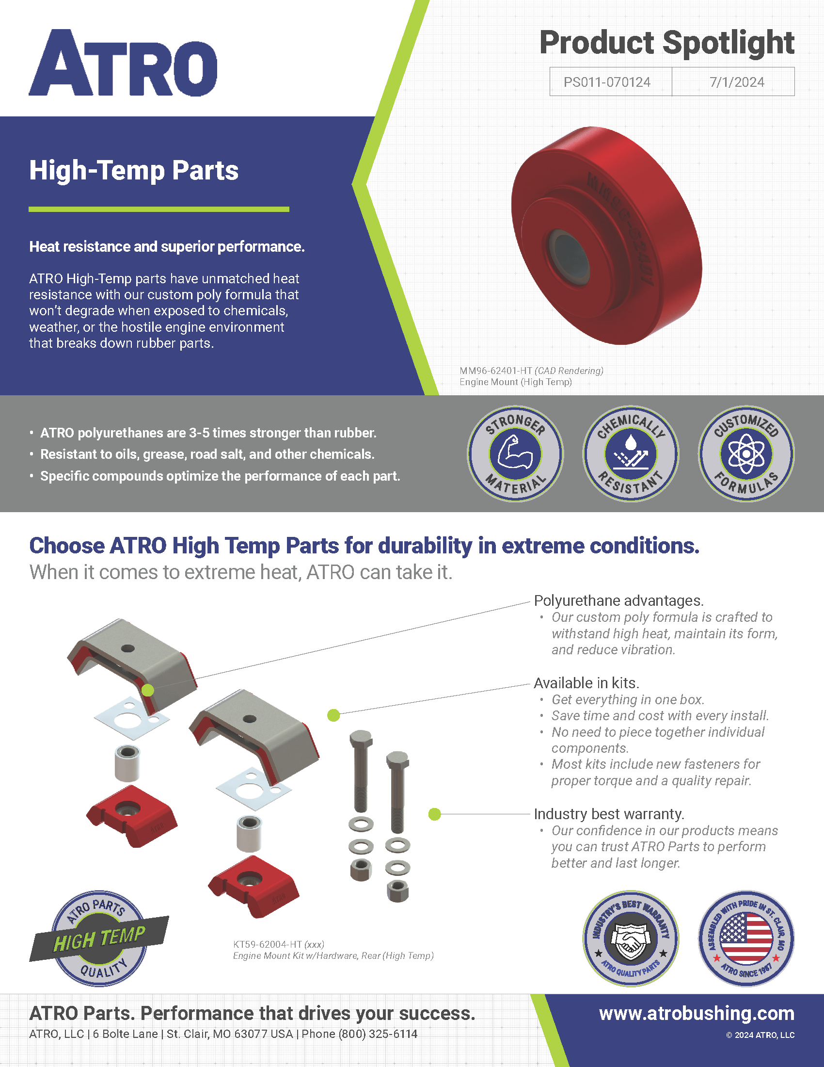 ATRO Product Spotlight: High-Temp Parts