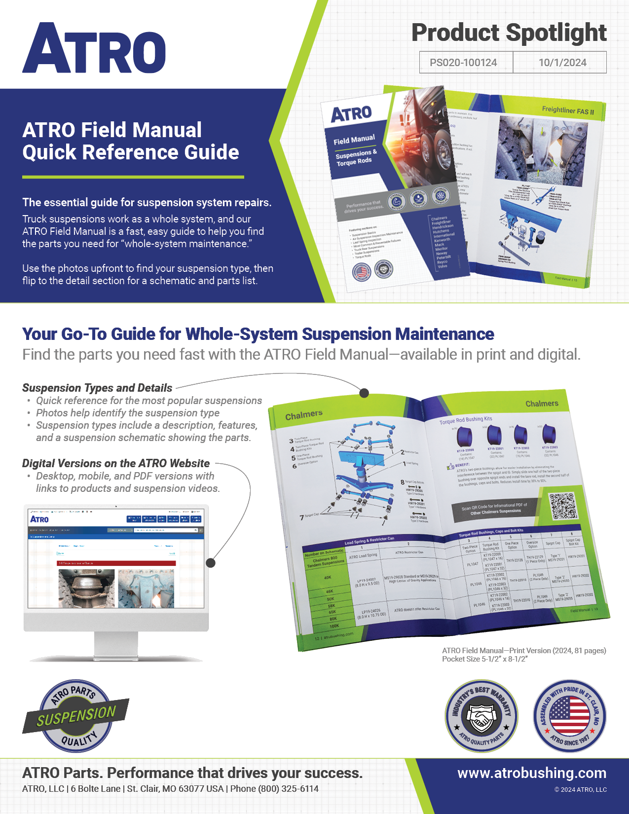 PS020-100124 ATRO Field Manual Quick Reference Guide