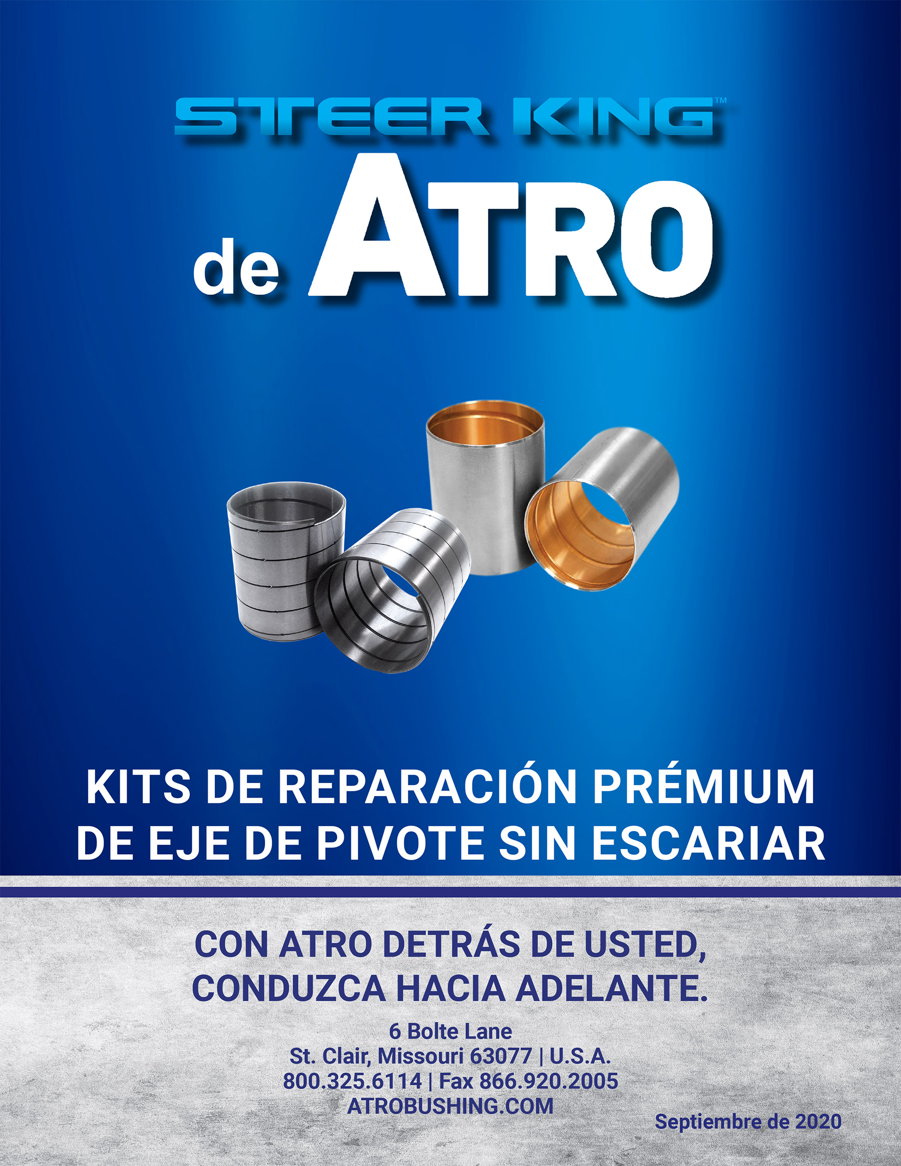 Kits de Reparacion Premium de eje de Pivote Sin Escariar
